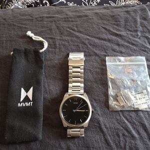 MVMT Silver and Black Watch